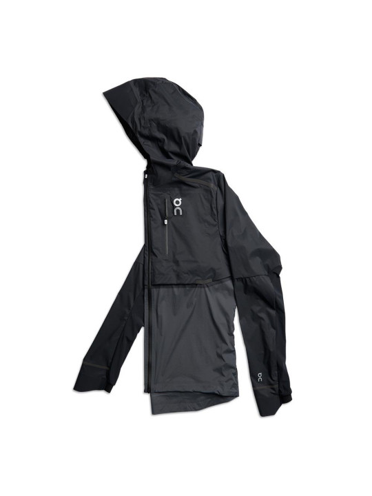 Vêtements de sport On Running Homme | Vestes de running ultra légère et protectrice On Running Weather Jacket Black/Shadow pour