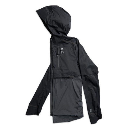 Vêtements de sport On Running Homme | Vestes de running ultra légère et protectrice On Running Weather Jacket Black/Shadow pour