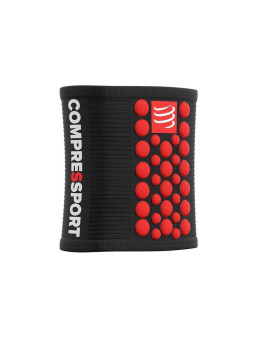 Accessoires running Compressport | Serre-poignet éponge Compressport Sweatbands 3D-DOTS Black/Red unisexe | WSTV2-99RD