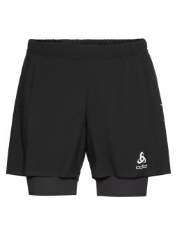 Vêtements de sport ODLO Homme | Short avec cuissard intégré ODLO Short 2-en-1 ZEROWEIGHT 12CM Black pour homme | 322562-15000