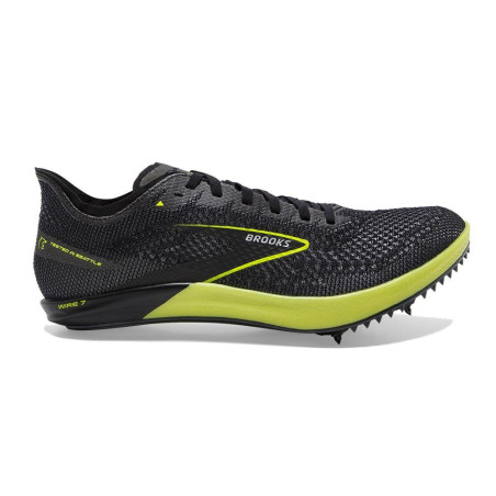 Pointes d\'athlétisme Brooks Homme | Chaussures à pointes d\'athlétisme performantes Brooks Wire 7 Black/Nightlife pour homme |