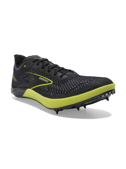 Pointes d\'athlétisme Brooks Homme | Chaussures à pointes d\'athlétisme performantes Brooks Wire 7 Black/Nightlife pour homme |