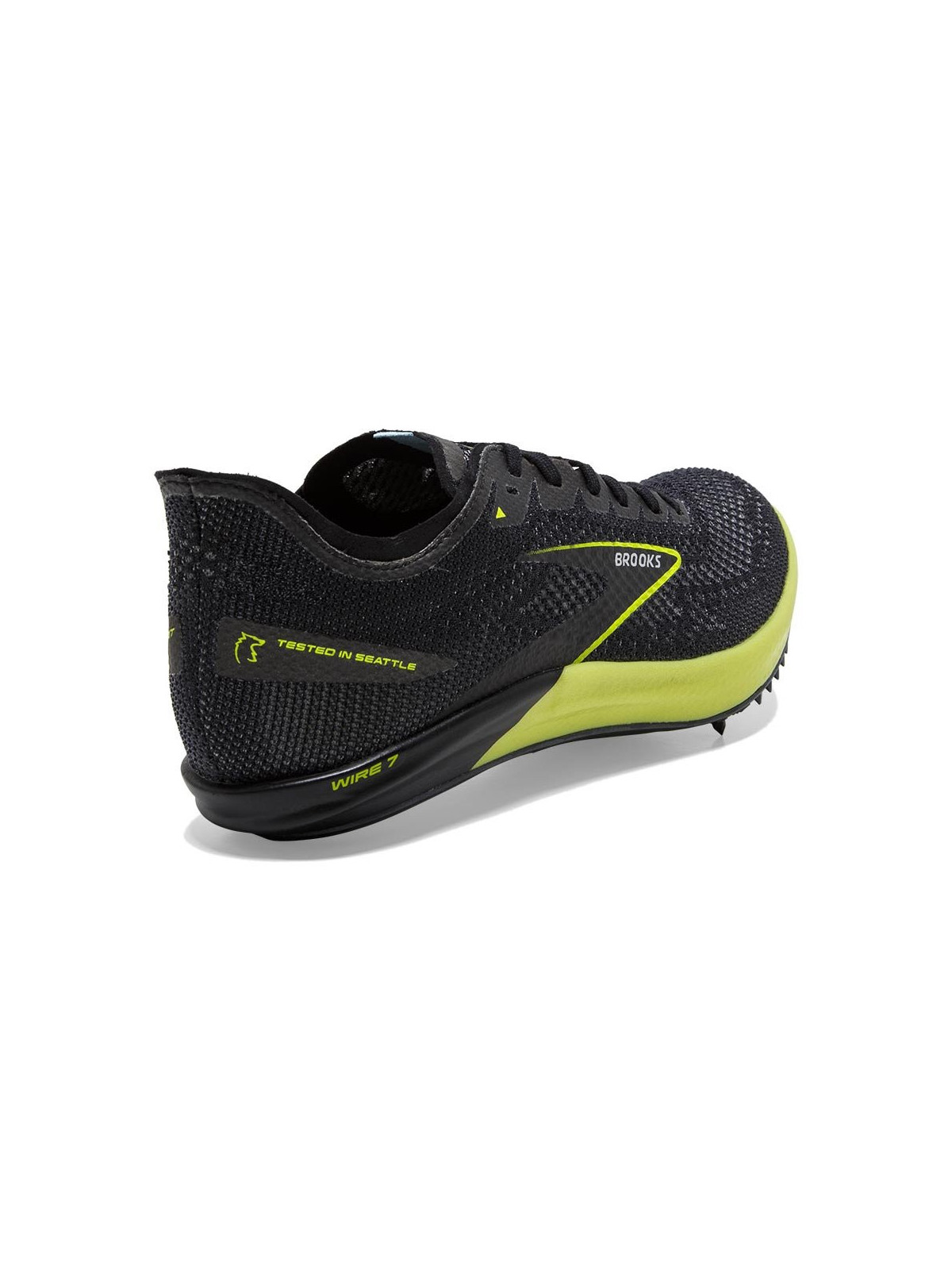 Pointes d\'athlétisme Brooks Homme | Chaussures à pointes d\'athlétisme performantes Brooks Wire 7 Black/Nightlife pour homme |