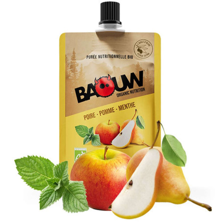 Purée Énergétique Bio Poire Pomme Menthe 90g | Baouw