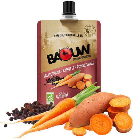 Purée Énergétique Bio Patate Douce Carotte Baouw 90g