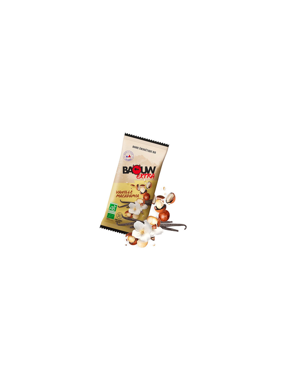 Barre Énergétique Extra Vanille Macadamia Baouw 50g