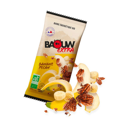 BAOUW Barre énergétique Extra Banane et Pécan|Barre de 50g