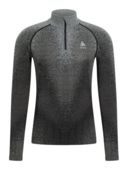 ODLO turtle neck Manches Longues 1/2 Zip Noir pour Homme