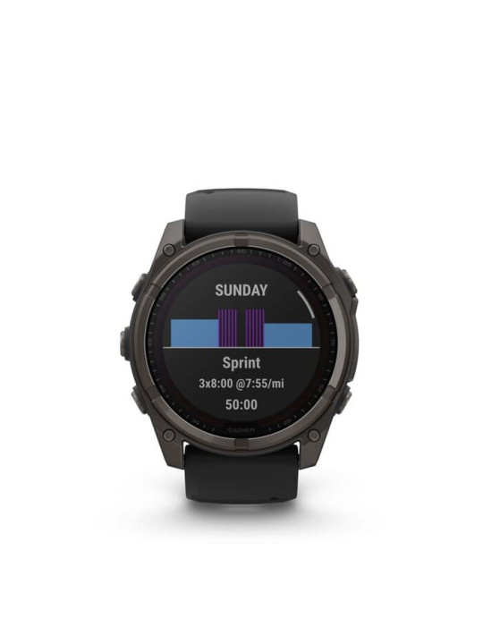 Garmin Fenix 8 Sapphire Solar 51mm Titane Carbon Gray