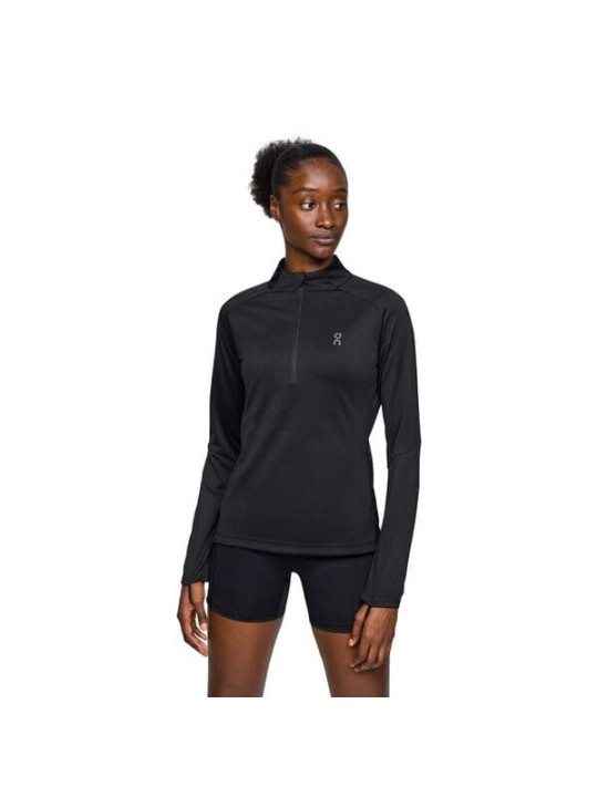 ON RUNNING Climate Manches Longues 1/2 Zip Noir pour Femme - Réf: 1WE10780553