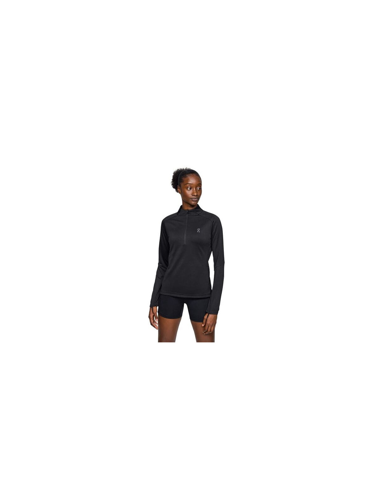 ON RUNNING Climate Manches Longues 1/2 Zip Noir pour Femme - Réf: 1WE10780553