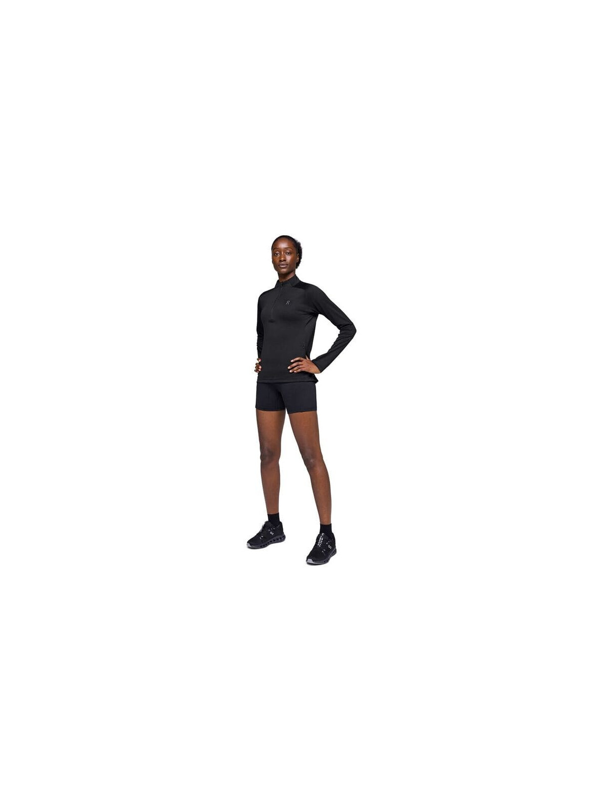 ON RUNNING Climate Manches Longues 1/2 Zip Noir pour Femme - Réf: 1WE10780553
