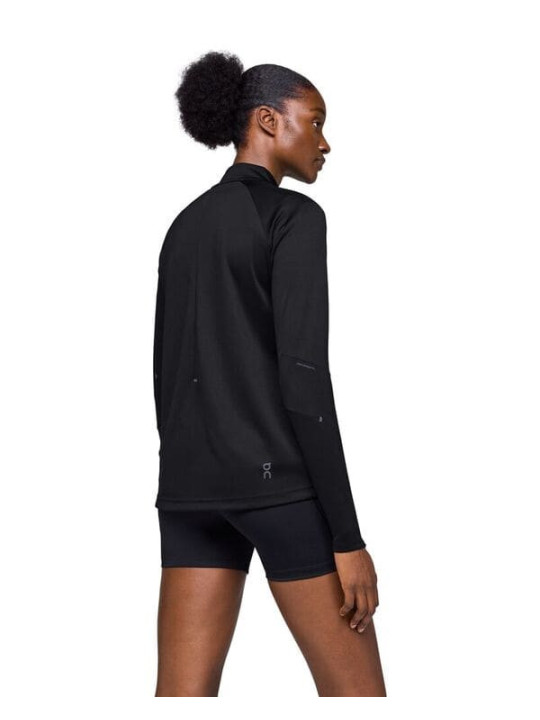ON RUNNING Climate Manches Longues 1/2 Zip Noir pour Femme - Réf: 1WE10780553