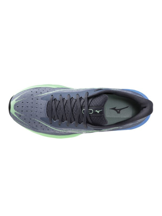 MIZUNO WAVE SKYRISE 6 Grise, Verte et Bleue pour Homme et Femme - Réf: J1GC250901