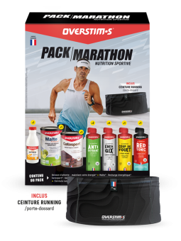 Pack Marathon Overstim.s 2023 avec ceinture running/porte-dossard OFFERTE