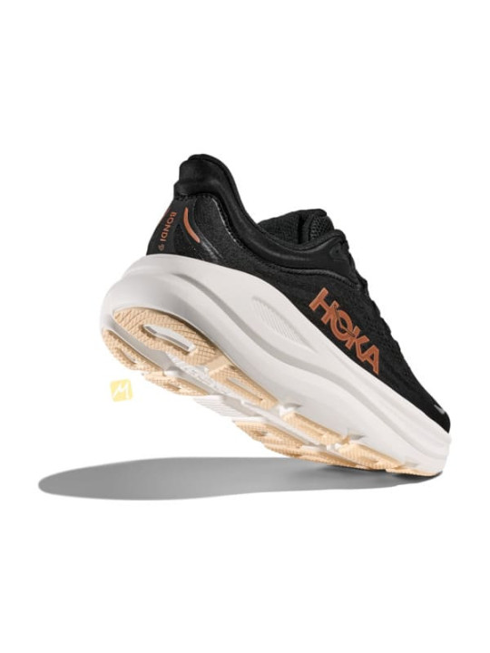 HOKA Bondi 9 Noire Rose pour Femme - Réf:1162012-BRGL
