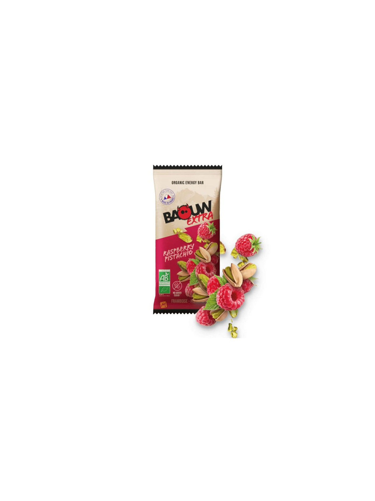 BAOUW Barre Extra Bio Framboise Pistache