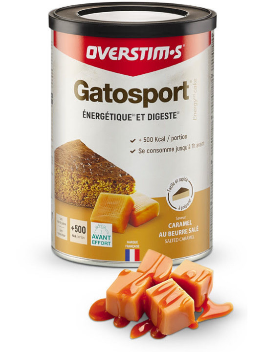 Nutrition sportive OVERSTIM.S | Préparation en poudre pour gâteau énergétique avant effort OVERSTIM.S GATOSPORT saveur Caramel a