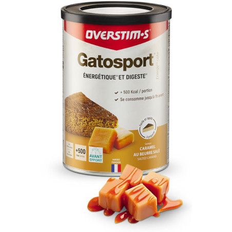 Nutrition sportive OVERSTIM.S | Préparation en poudre pour gâteau énergétique avant effort OVERSTIM.S GATOSPORT saveur Caramel a