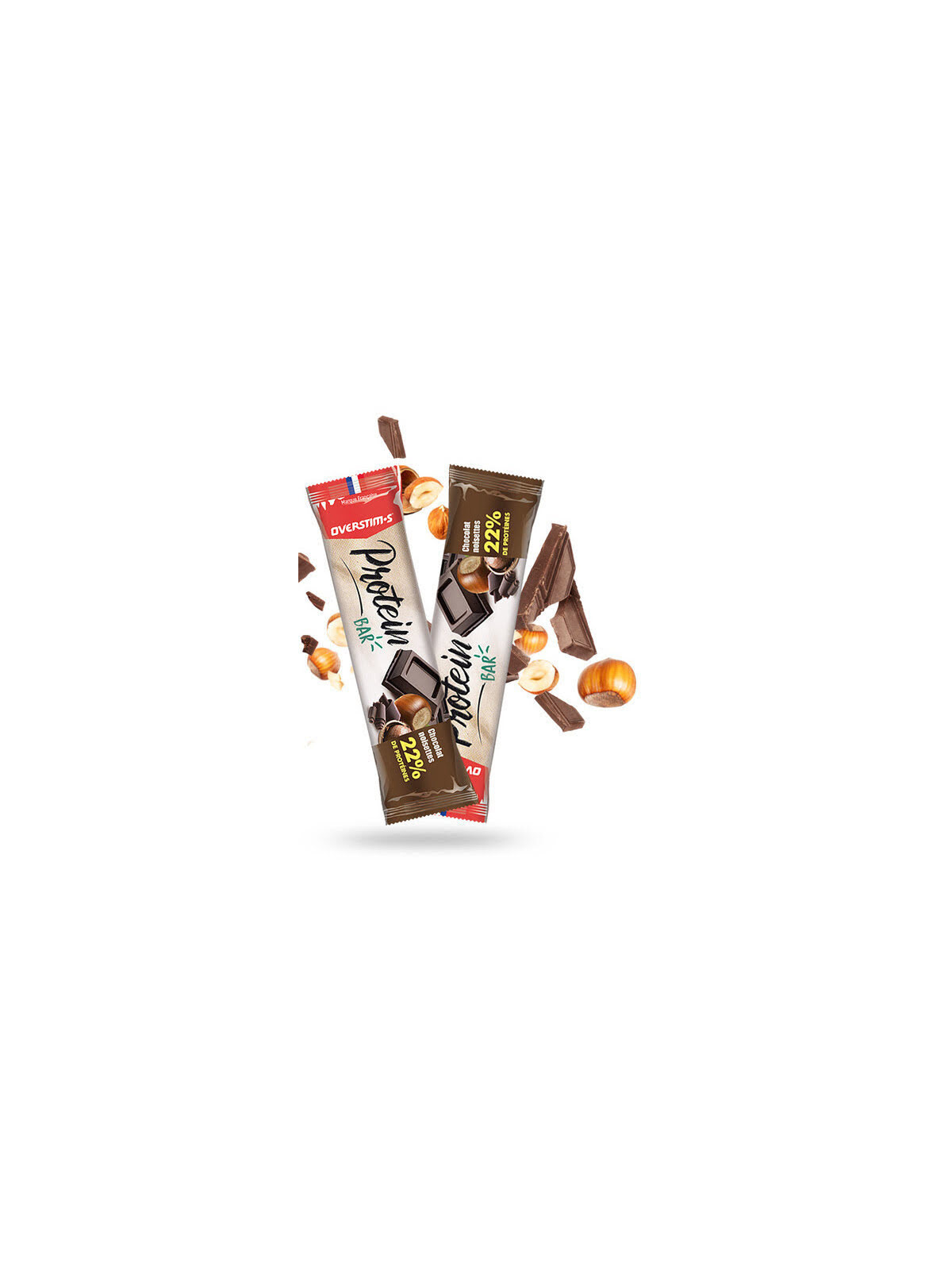 Barre Protéinée Chocolat Noisette OVERSTIM's
