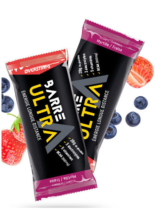 Barre Énergétique Ultra Fraise Myrtille 40g OVERSTIM'S
