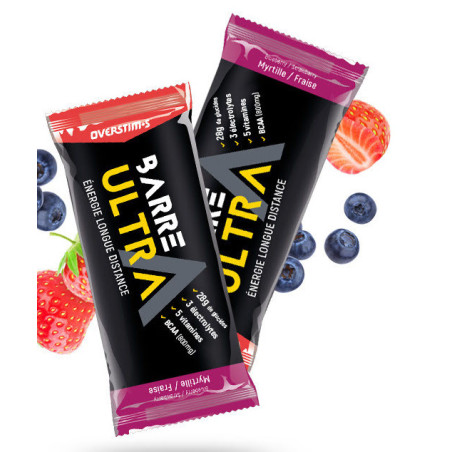 Barre Énergétique Ultra Fraise Myrtille 40g OVERSTIM'S