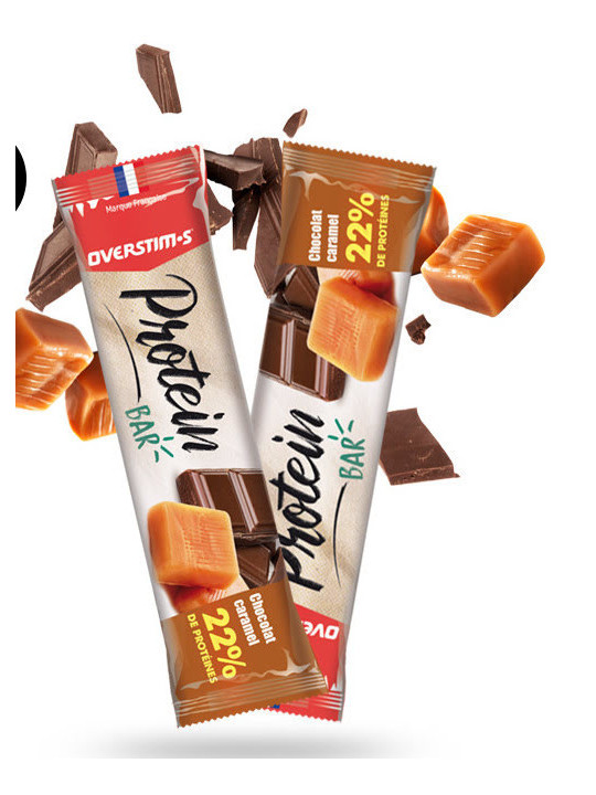 Barre Protéinée Chocolat-Caramel OVERSTIM's 40g (Réf 3189)