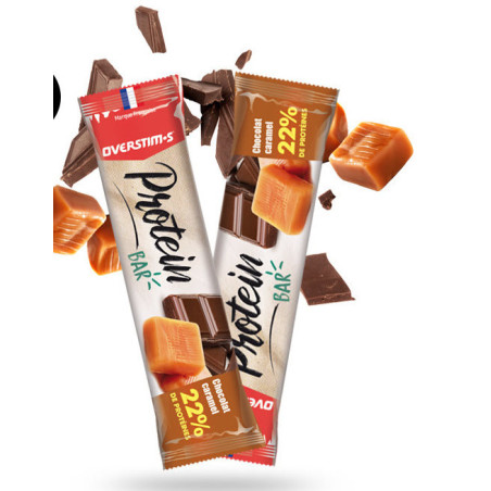 Barre Protéinée Chocolat-Caramel OVERSTIM's 40g (Réf 3189)