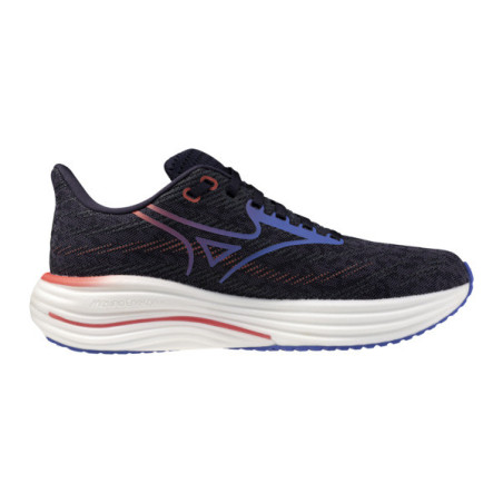 Mizuno Wave Rider 29 Femme Noir Bleu Corail – Chaussures Running Universelles