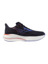 Mizuno Wave Rider 29 Femme Noir Bleu Corail – Chaussures Running Universelles