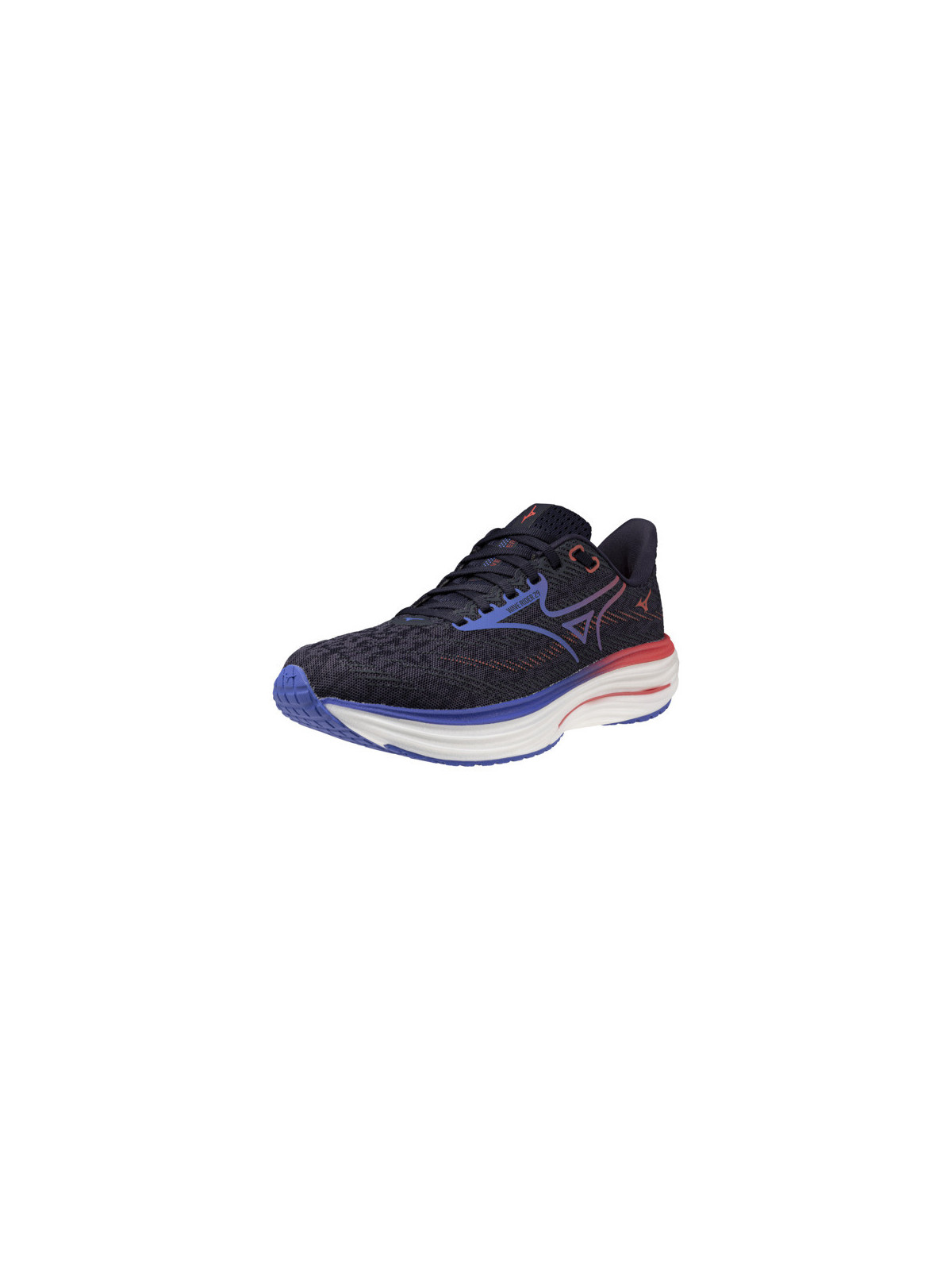 Mizuno Wave Rider 29 Femme Noir Bleu Corail – Chaussures Running Universelles