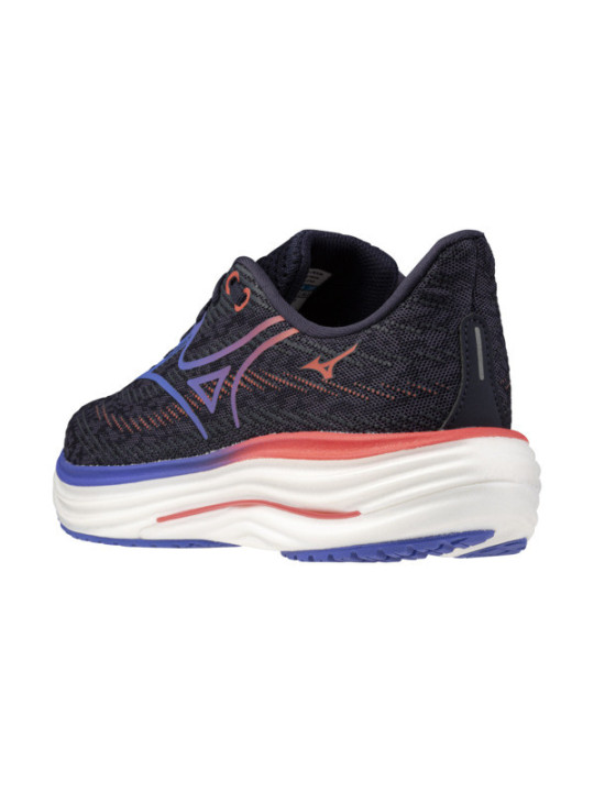Mizuno Wave Rider 29 Femme Noir Bleu Corail – Chaussures Running Universelles