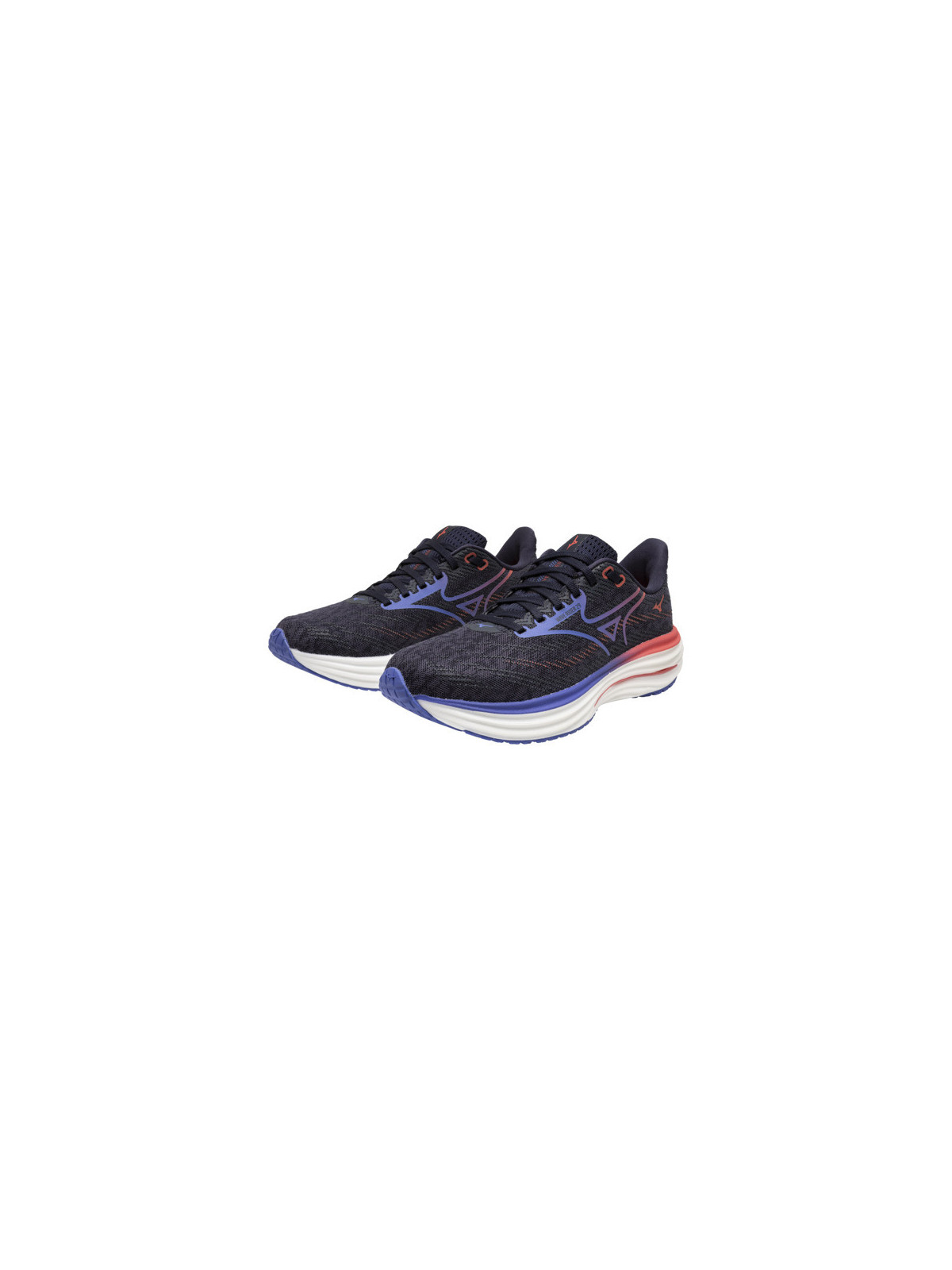 Mizuno Wave Rider 29 Femme Noir Bleu Corail – Chaussures Running Universelles