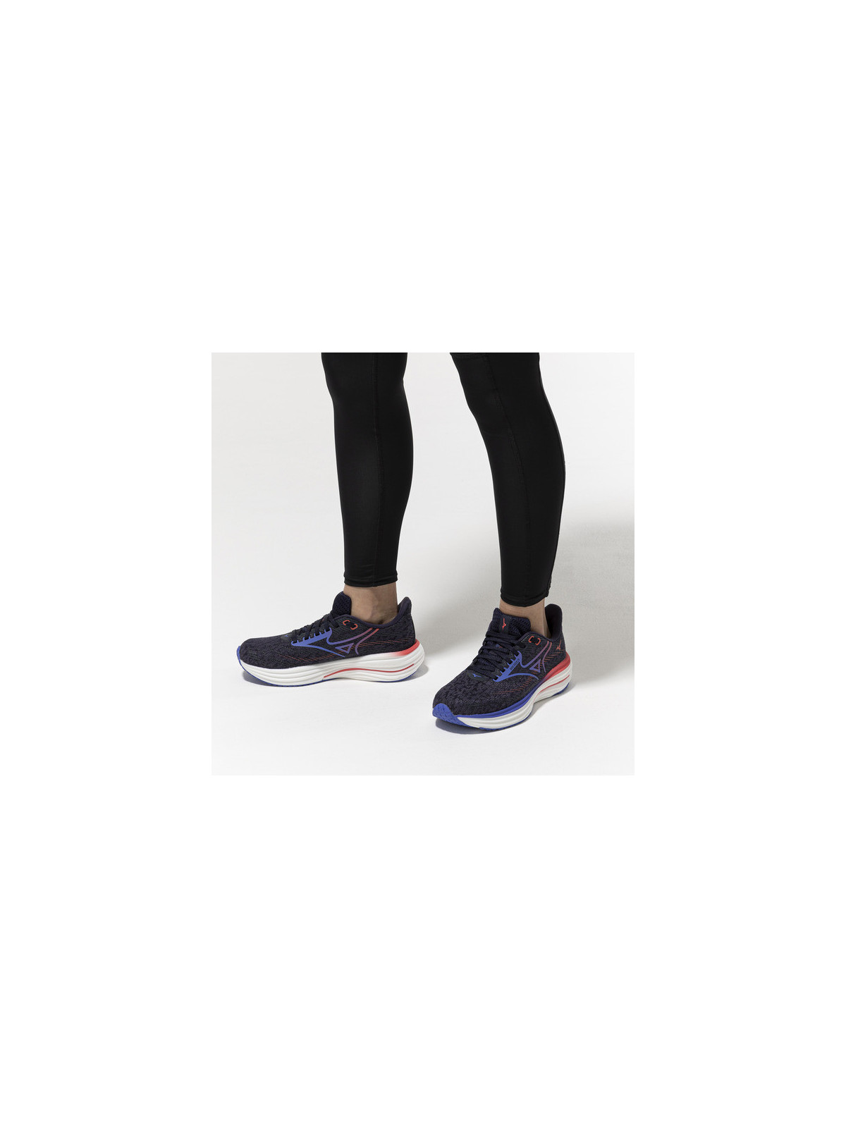 Mizuno Wave Rider 29 Femme Noir Bleu Corail – Chaussures Running Universelles