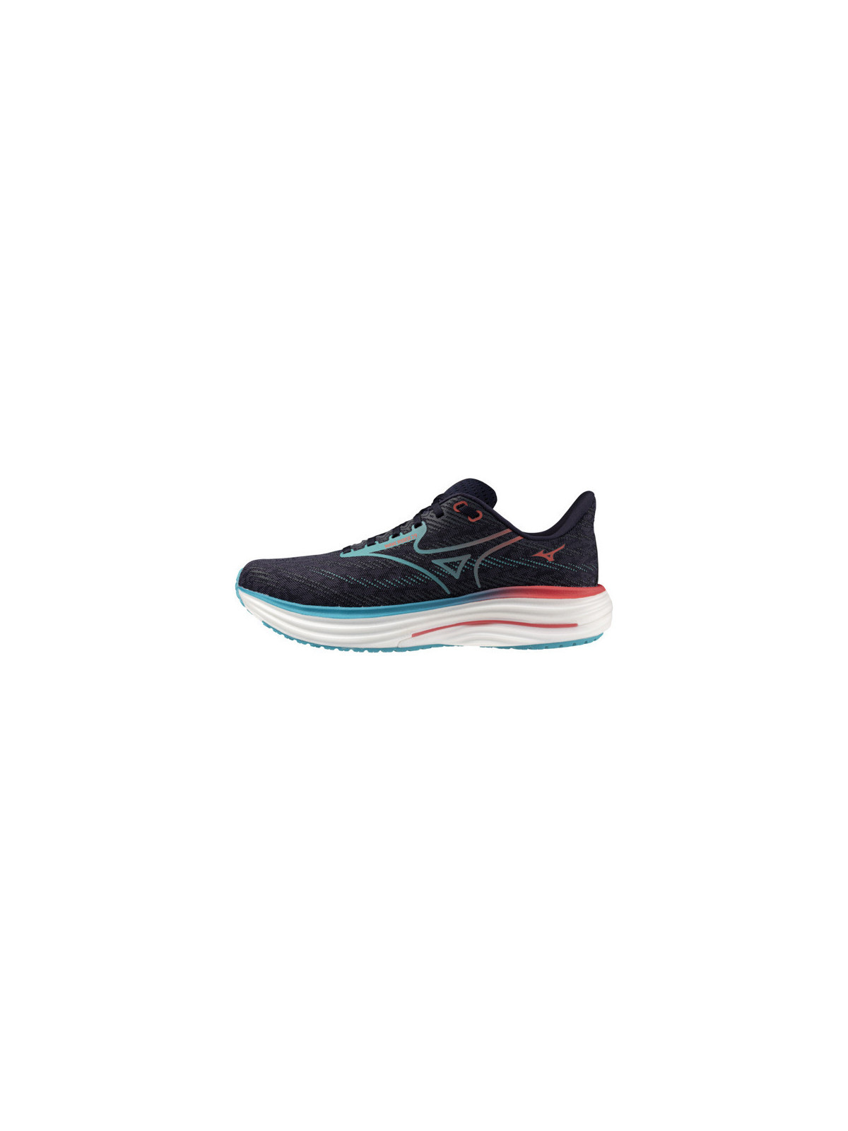 Mizuno Wave Rider 29 Homme Noir Bleu Corail – Chaussures Running Universelles