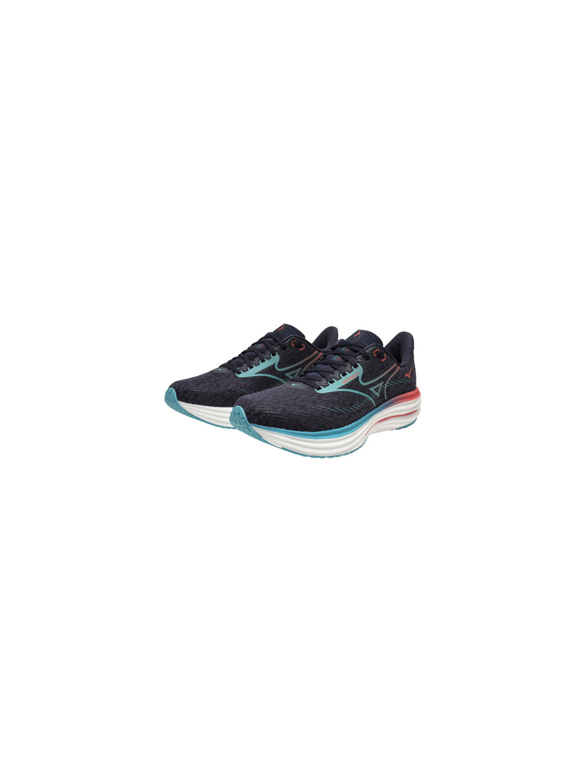 Mizuno Wave Rider 29 Homme Noir Bleu Corail – Chaussures Running Universelles