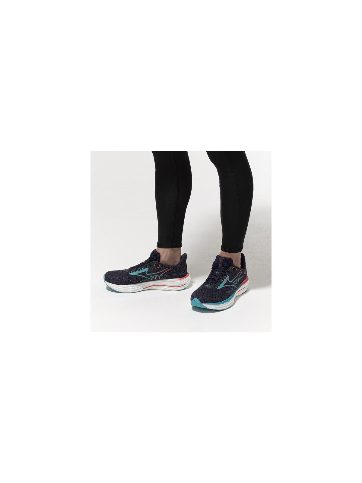 Mizuno Wave Rider 29 Homme Noir Bleu Corail – Chaussures Running Universelles