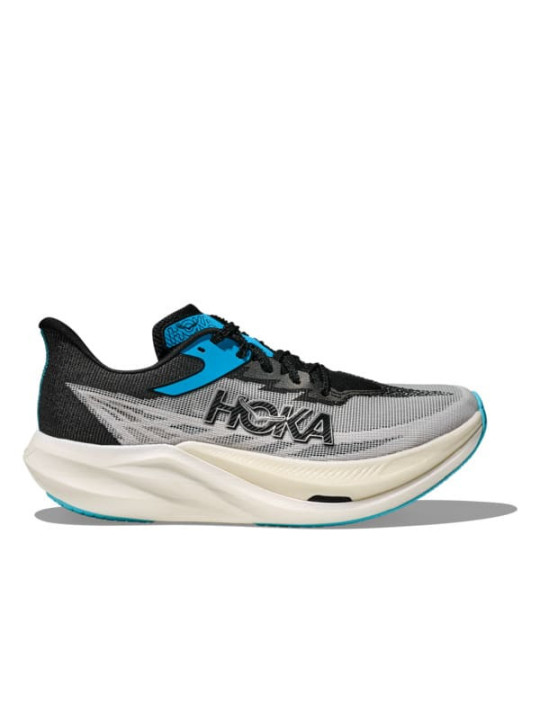 HOKA ROCKET X 3 Mixte White/Black – Chaussure Running Légère & Réactive