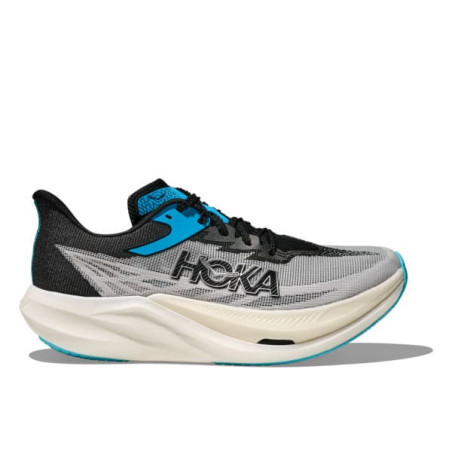 HOKA ROCKET X 3 Mixte White/Black – Chaussure Running Légère & Réactive