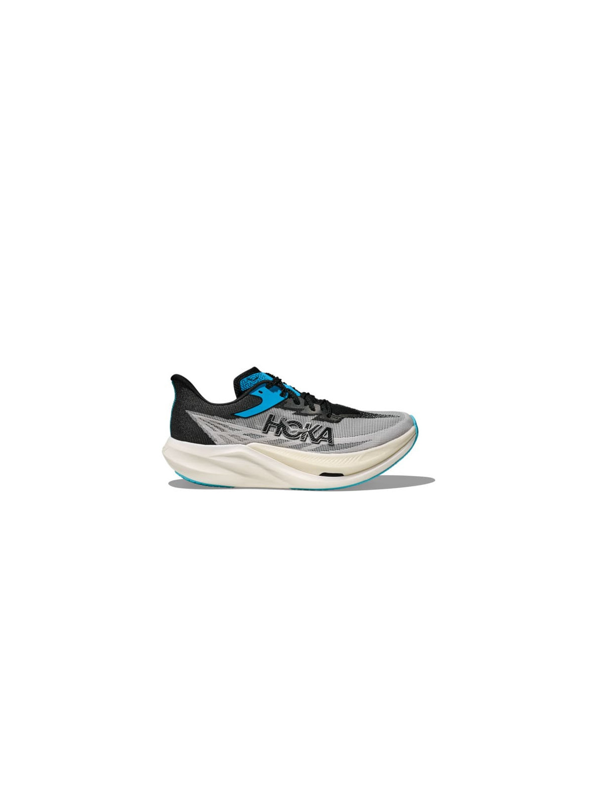 HOKA ROCKET X 3 Mixte White/Black – Chaussure Running Légère & Réactive
