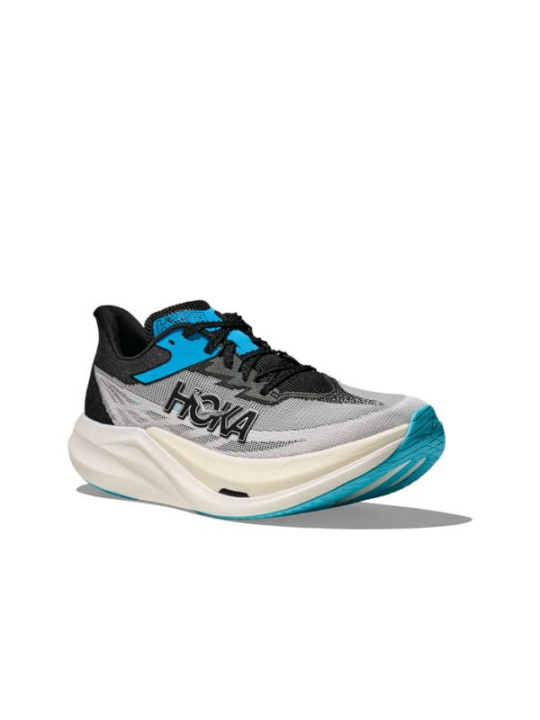 HOKA ROCKET X 3 Mixte White/Black – Chaussure Running Légère & Réactive
