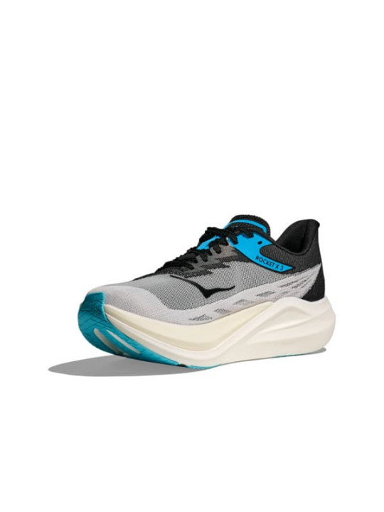 HOKA ROCKET X 3 Mixte White/Black – Chaussure Running Légère & Réactive