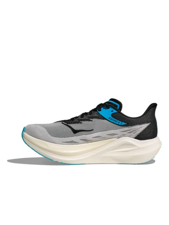 HOKA ROCKET X 3 Mixte White/Black – Chaussure Running Légère & Réactive