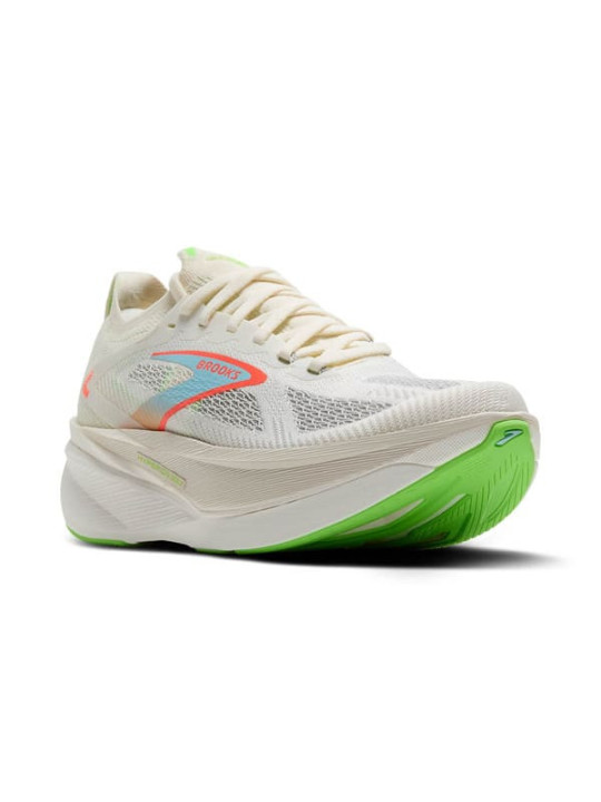 BROOKS Hyperion Max 3 Homme Coconut/Green Gecko/Pink Clay – Chaussures de course rapides et durables