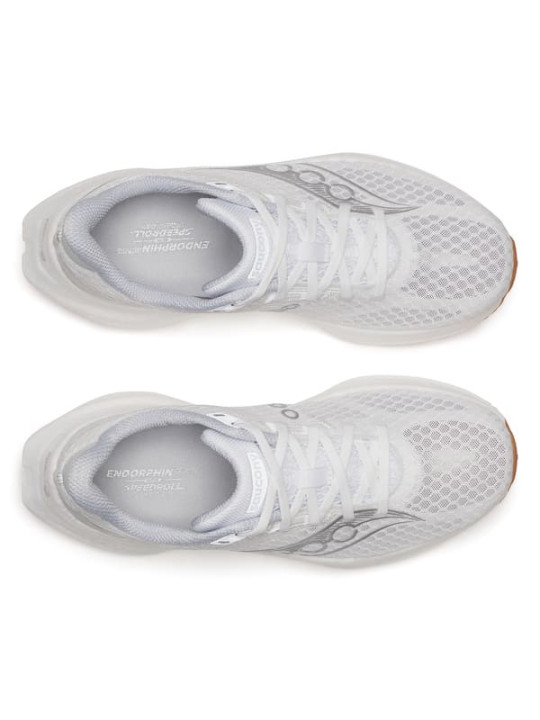 SAUCONY ENDORPHIN SPEED 5 Femme WHITE/GUM – Chaussure running vitesse et dynamisme