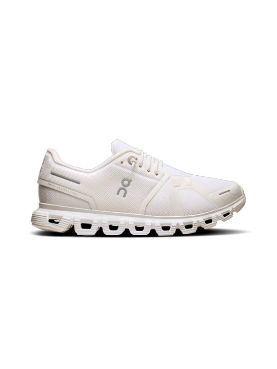 ON RUNNING Cloud 6 Femme White | White — 3WF10061200 — Confort quotidien & amorti Zero‑Gravity