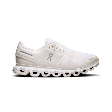 ON RUNNING Cloud 6 Femme White | White — 3WF10061200 — Confort quotidien & amorti Zero‑Gravity