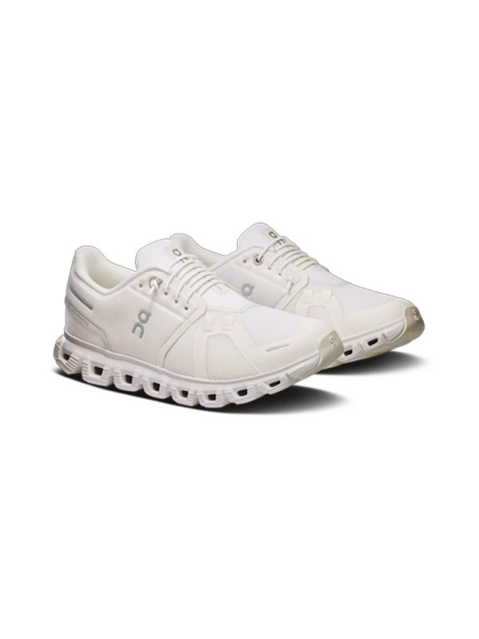 ON RUNNING Cloud 6 Femme White | White — 3WF10061200 — Confort quotidien & amorti Zero‑Gravity