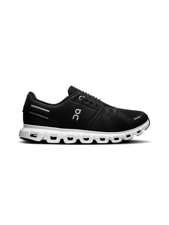 ON RUNNING Cloud 6 Femme Black | White — 3WF10060299 — Confort quotidien & amorti Zero‑Gravity