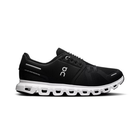 ON RUNNING Cloud 6 Femme Black | White — 3WF10060299 — Confort quotidien & amorti Zero‑Gravity